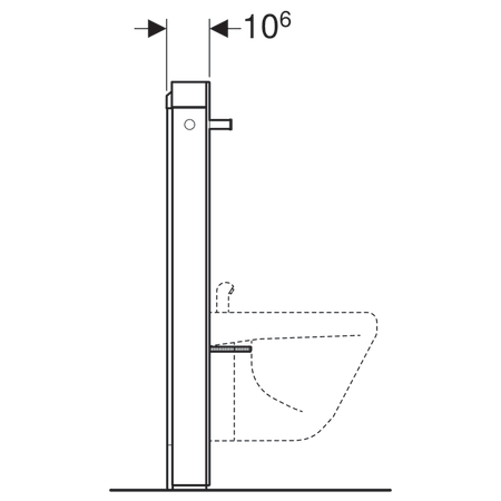 Geberit Monolith sanitary module for bidet, 101 cm, with towel rail