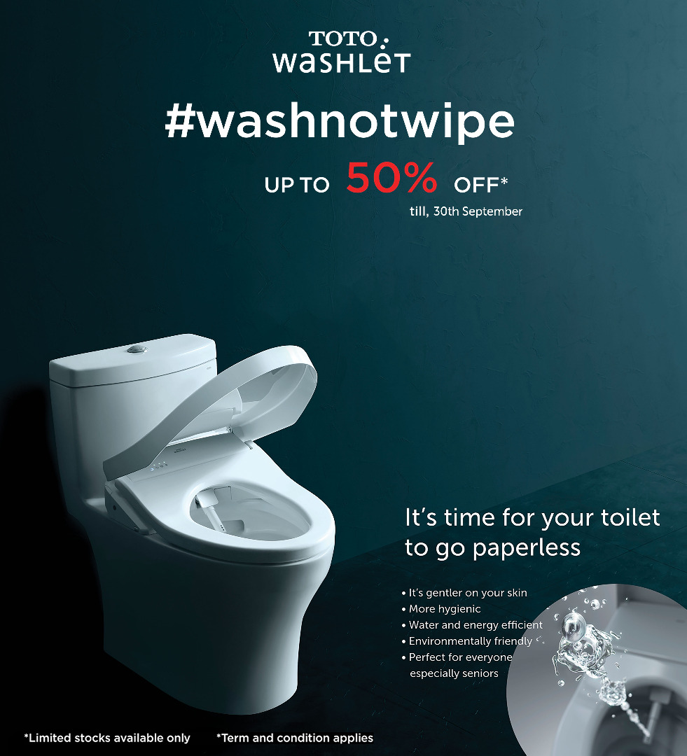 TOTO washlet 50% OFF September