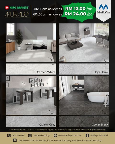 Niro Granite Murale Series tiles now available at Madaya❗